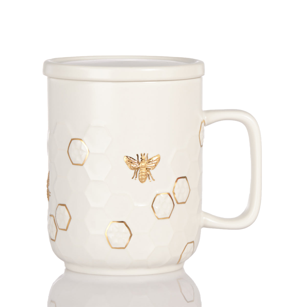 Honey Bee Mug with Lid-0