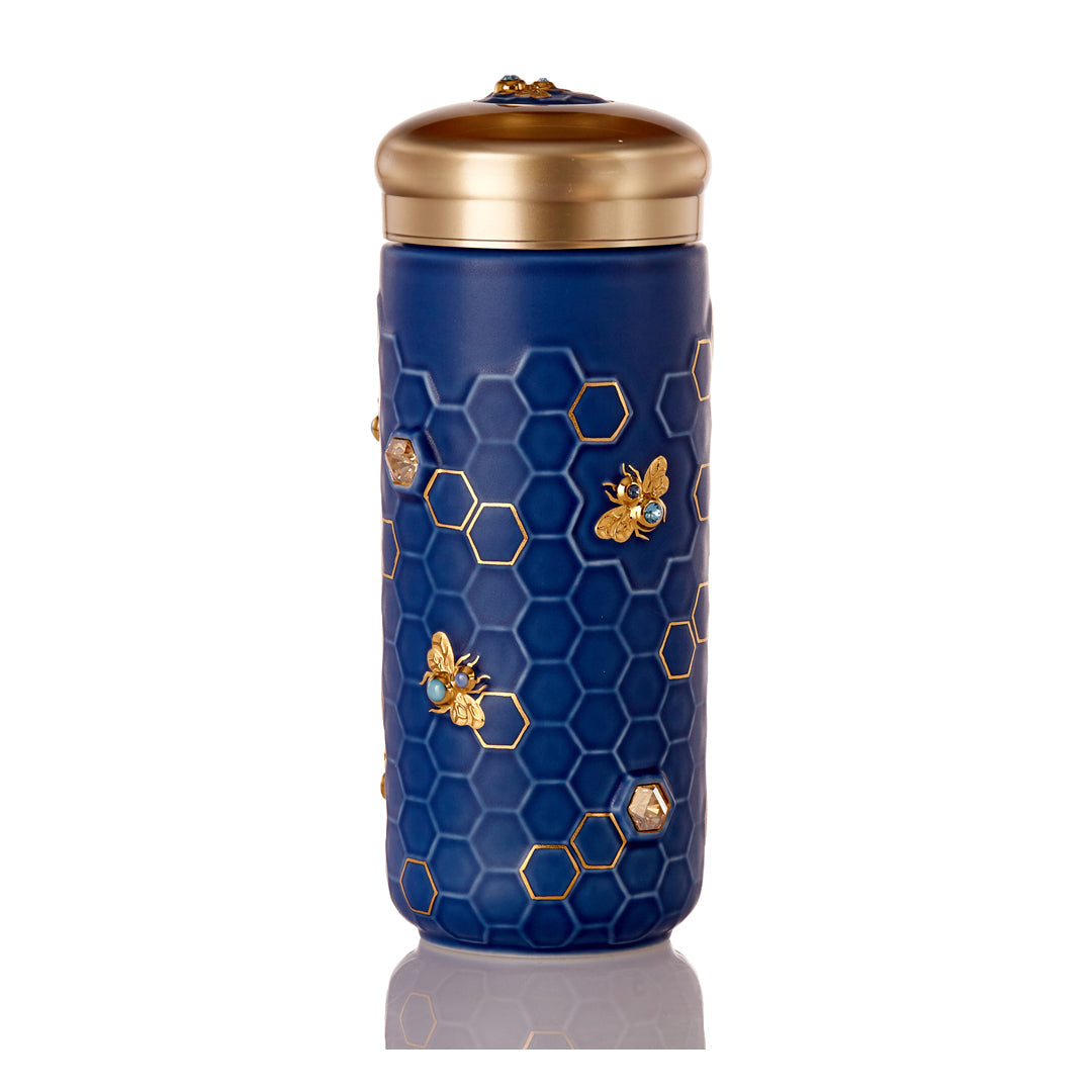 Honey Bee Travel Mug with Crystals-1