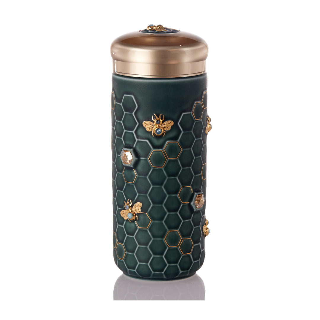 Honey Bee Travel Mug with Crystals-2