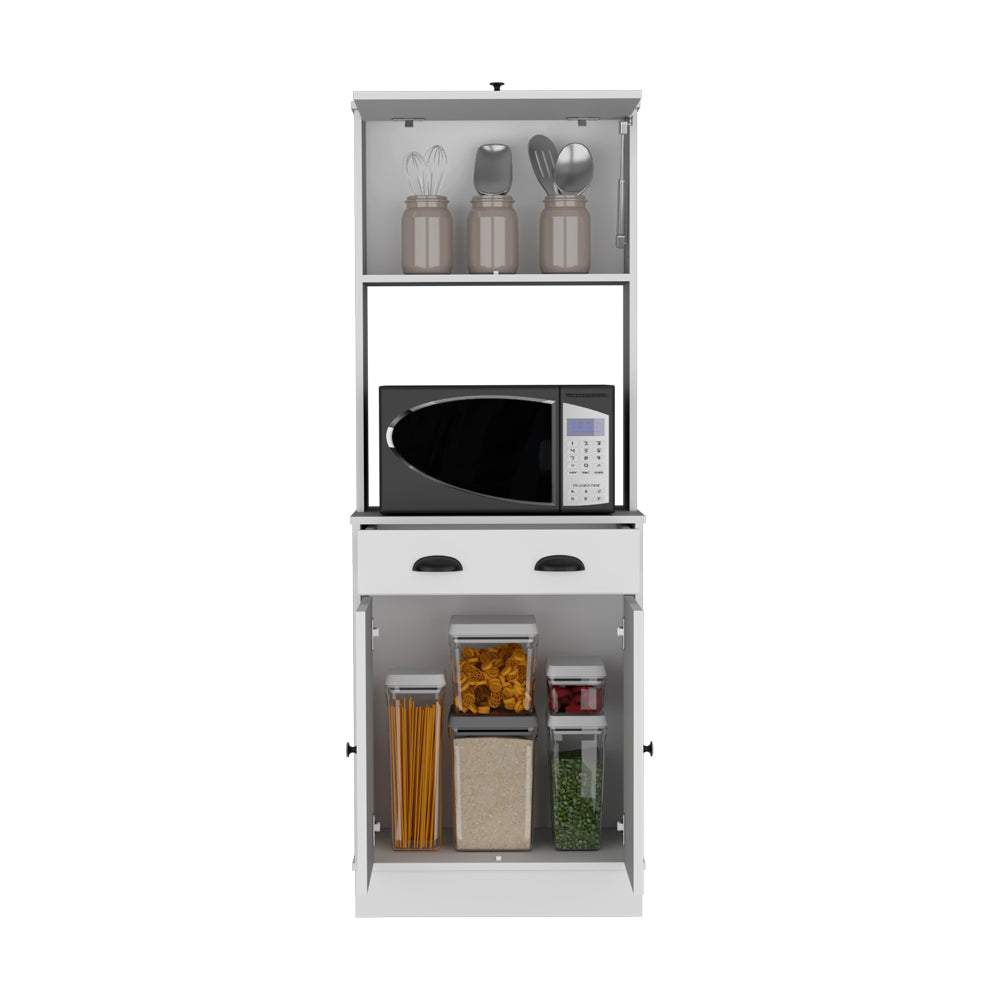 Pantry Cabinet Microwave Stand Warden, Kitchen, White-4