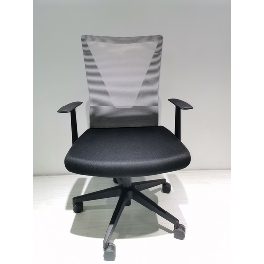 Office Chair Armin, Nylon Base Black, Fixed Armrest, Black Wengue/ Smoke Finish-0