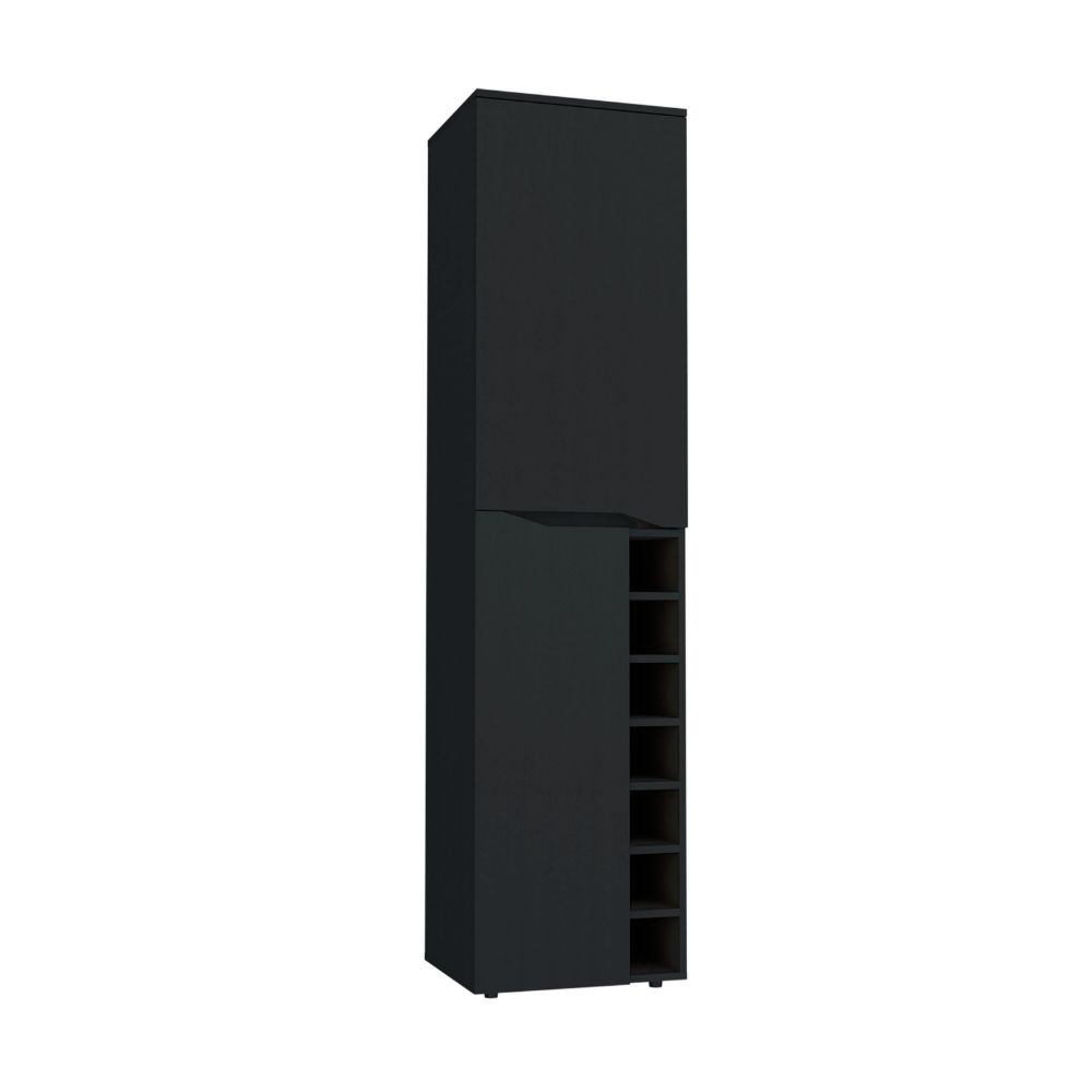 Tall Cabinet Bell, Seven Cubbies, Two-Door Cabinets, Black Wengue Finish-3