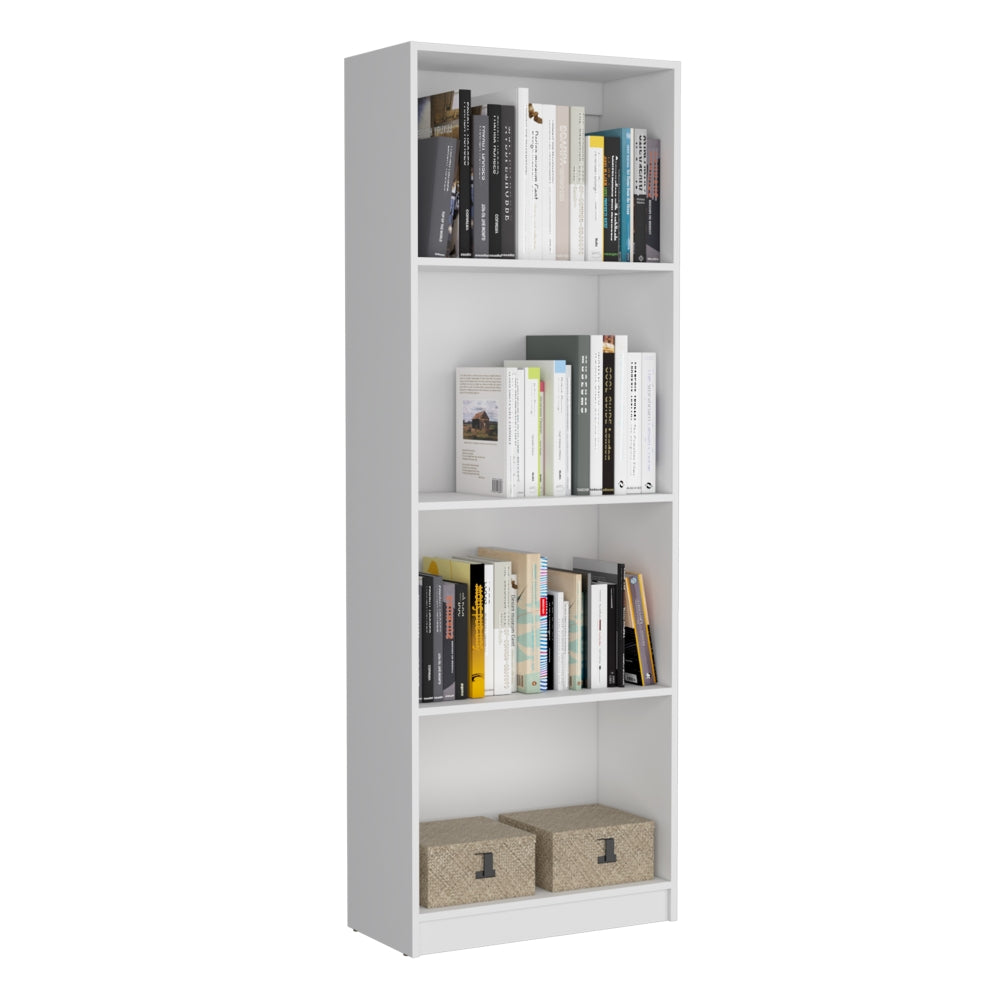 Benzoni Slim 2 Piece Living Room Set with 2 Bookcases, White Finish-2