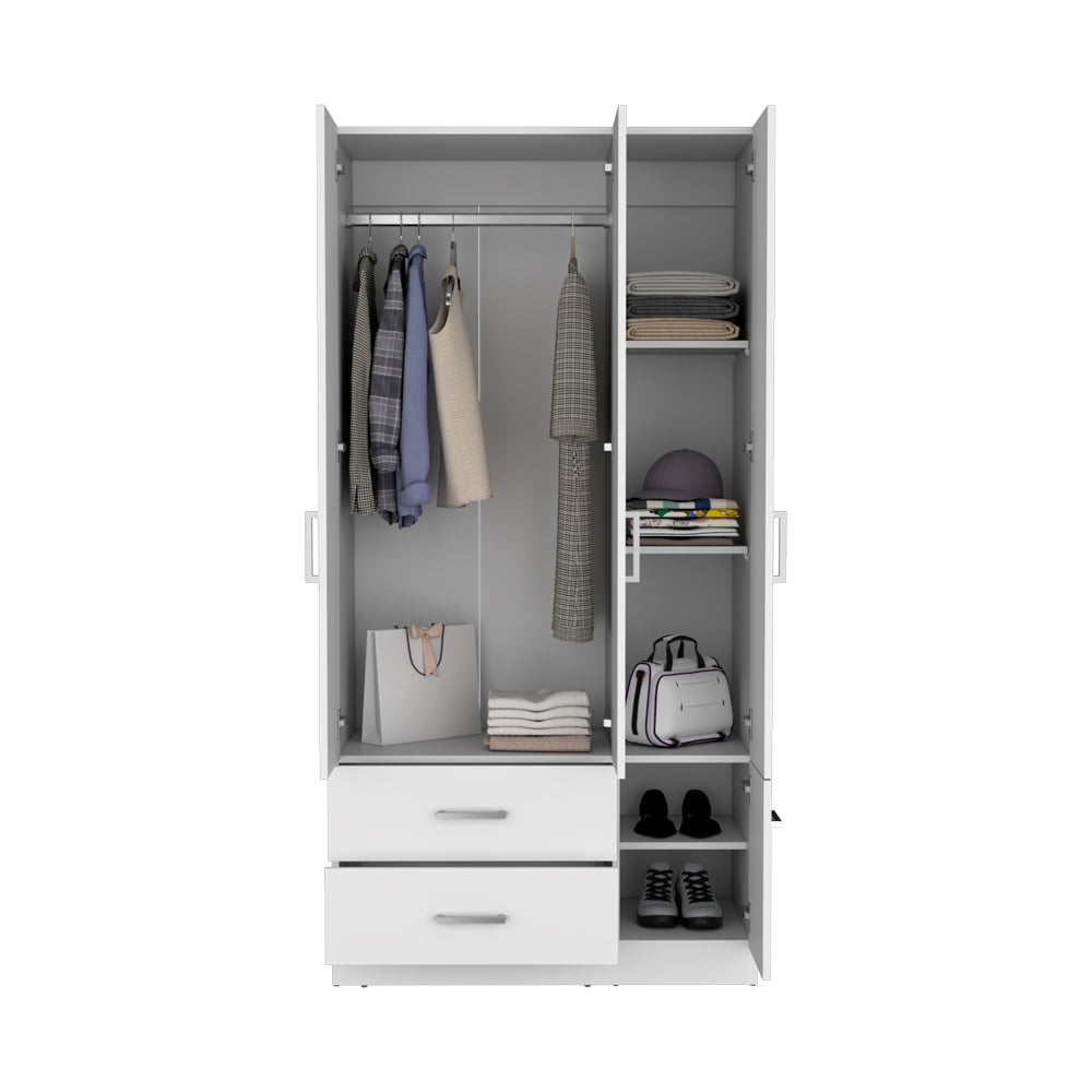 Four Door Armoire Crosby, Bedroom, White-4