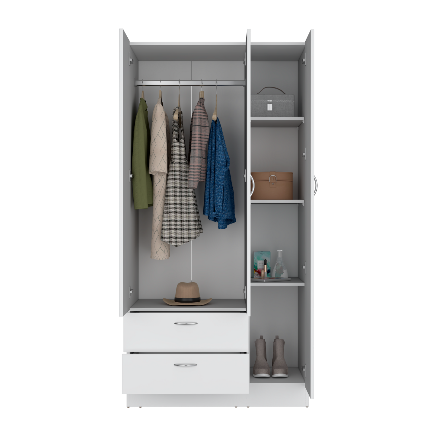 Armoire Haddam, Bedroom, White-4