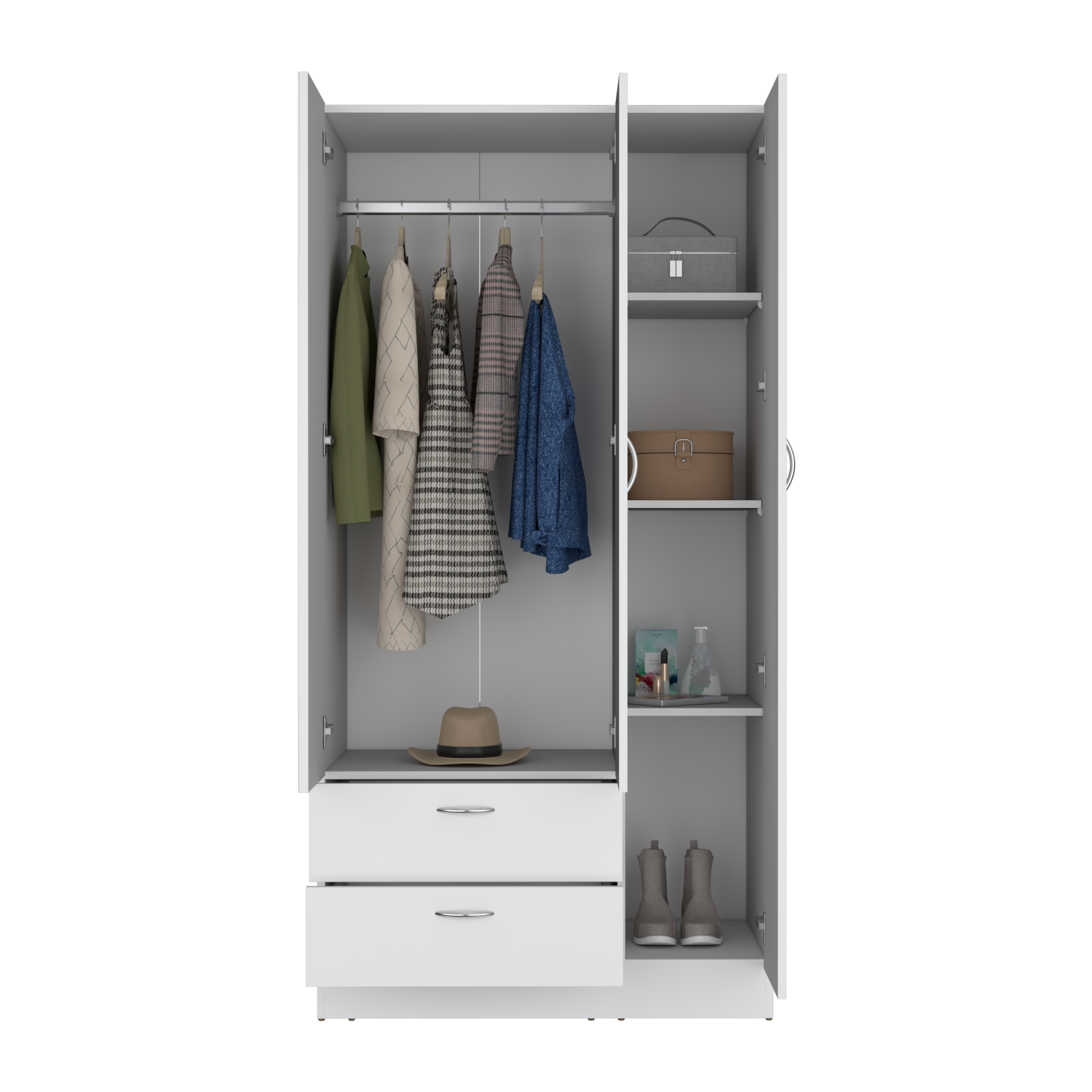 Armoire Haddam, Bedroom, White-4