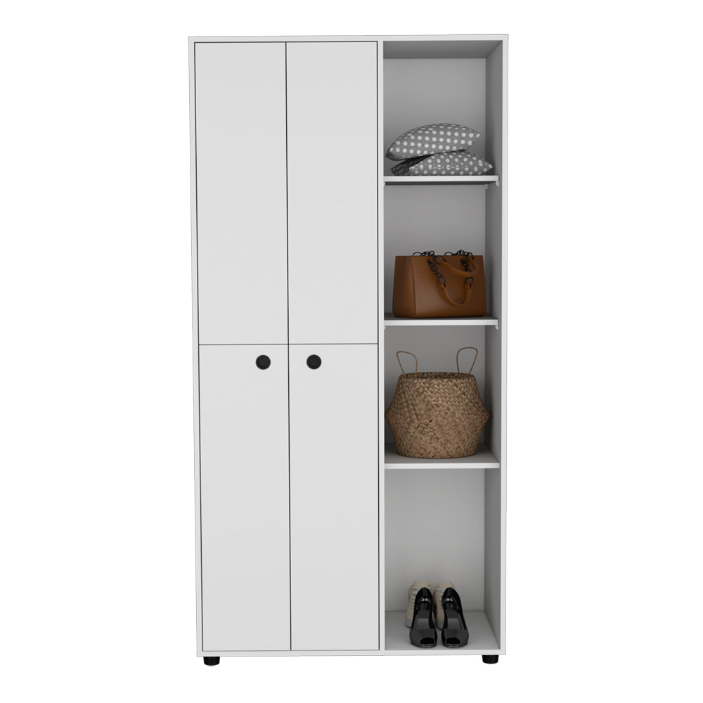 Armoire Boise, 2-Door, 3 Shelves, White Finish-3