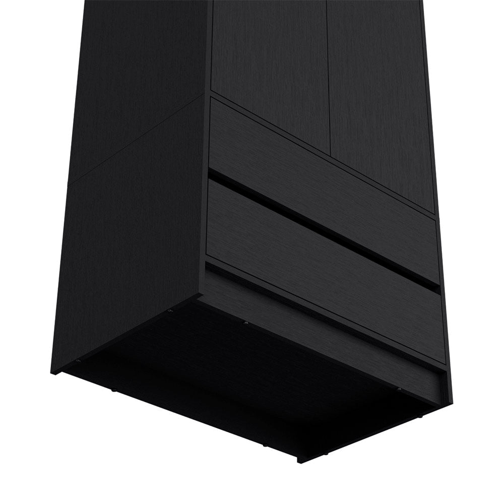 Armoire Closher, Two Drawres, Black Finish-4