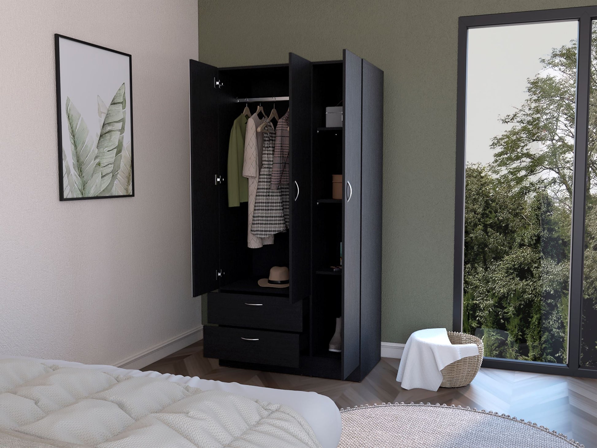 Armoire Haddam, Bedroom, Black-3