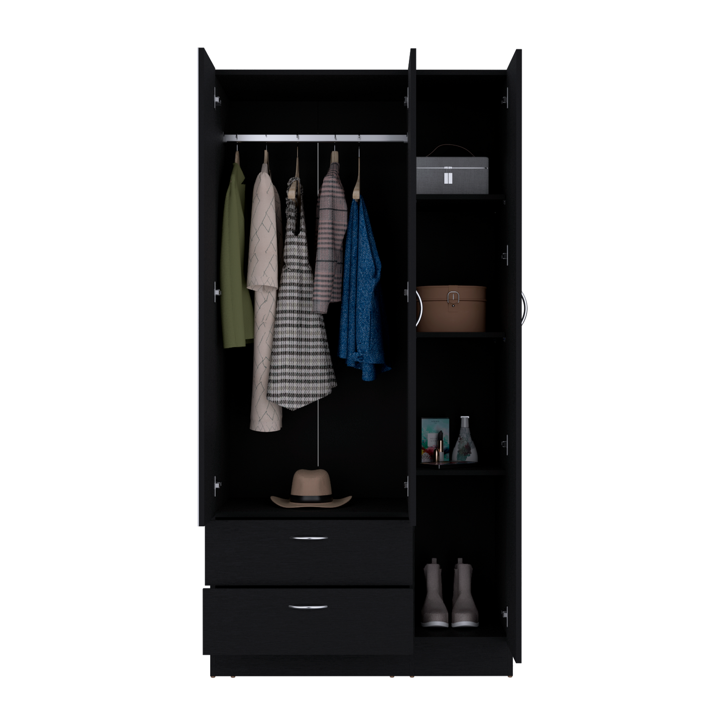 Armoire Haddam, Bedroom, Black-4