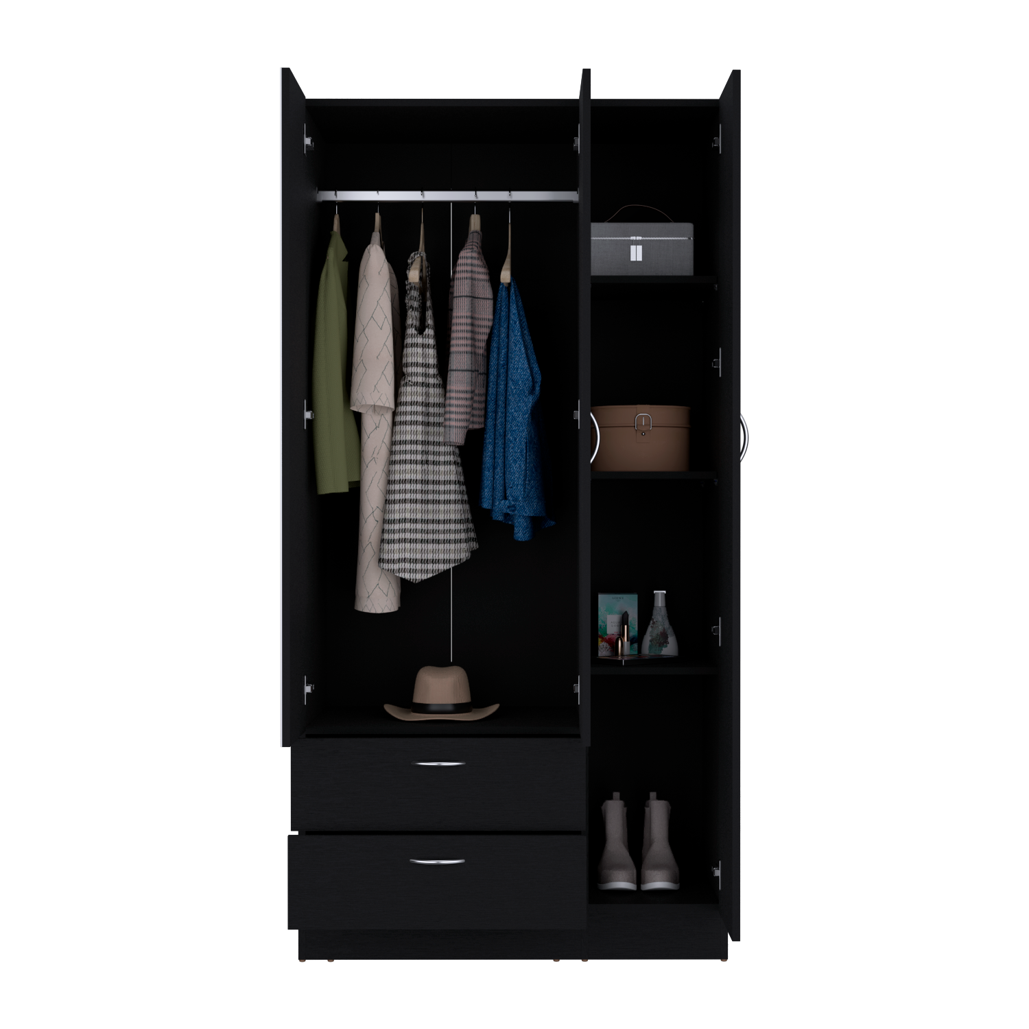 Armoire Haddam, Bedroom, Black-4