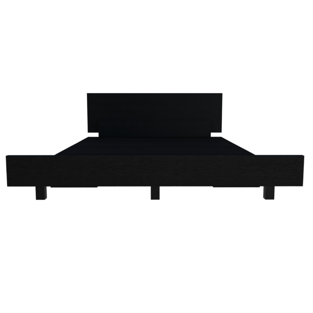 Twin Bed Base Cervants, Frame, Black Wengue Finish-2