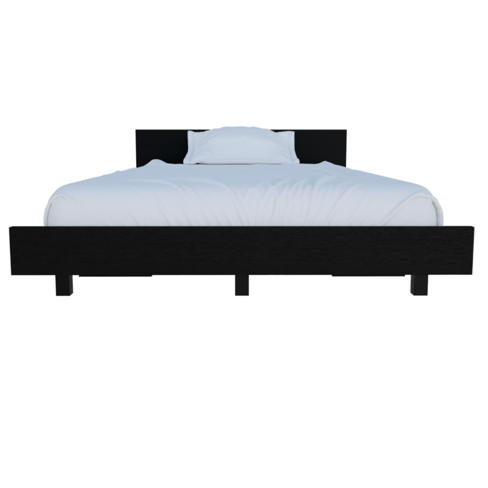 Twin Bed Base Cervants, Frame, Black Wengue Finish-1