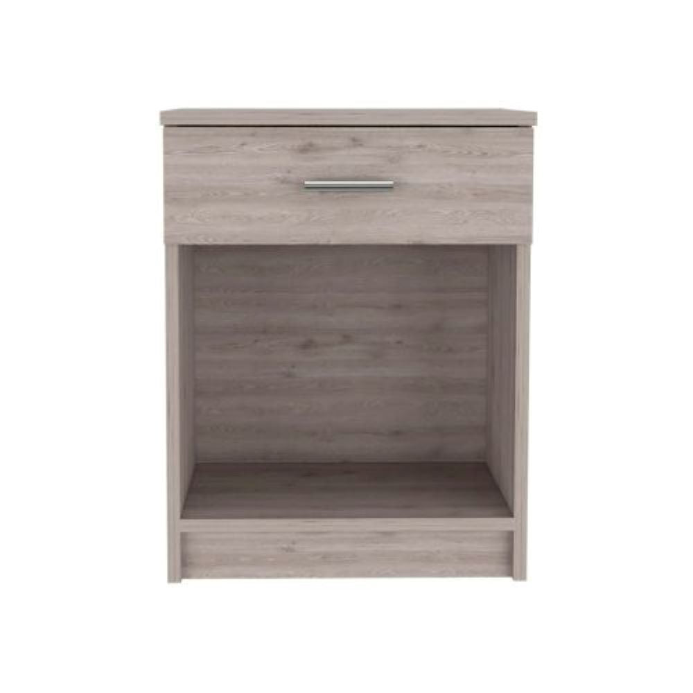 Nightstand Coco, Single Drawer, Lower Shelf, Light Gray Finish-3