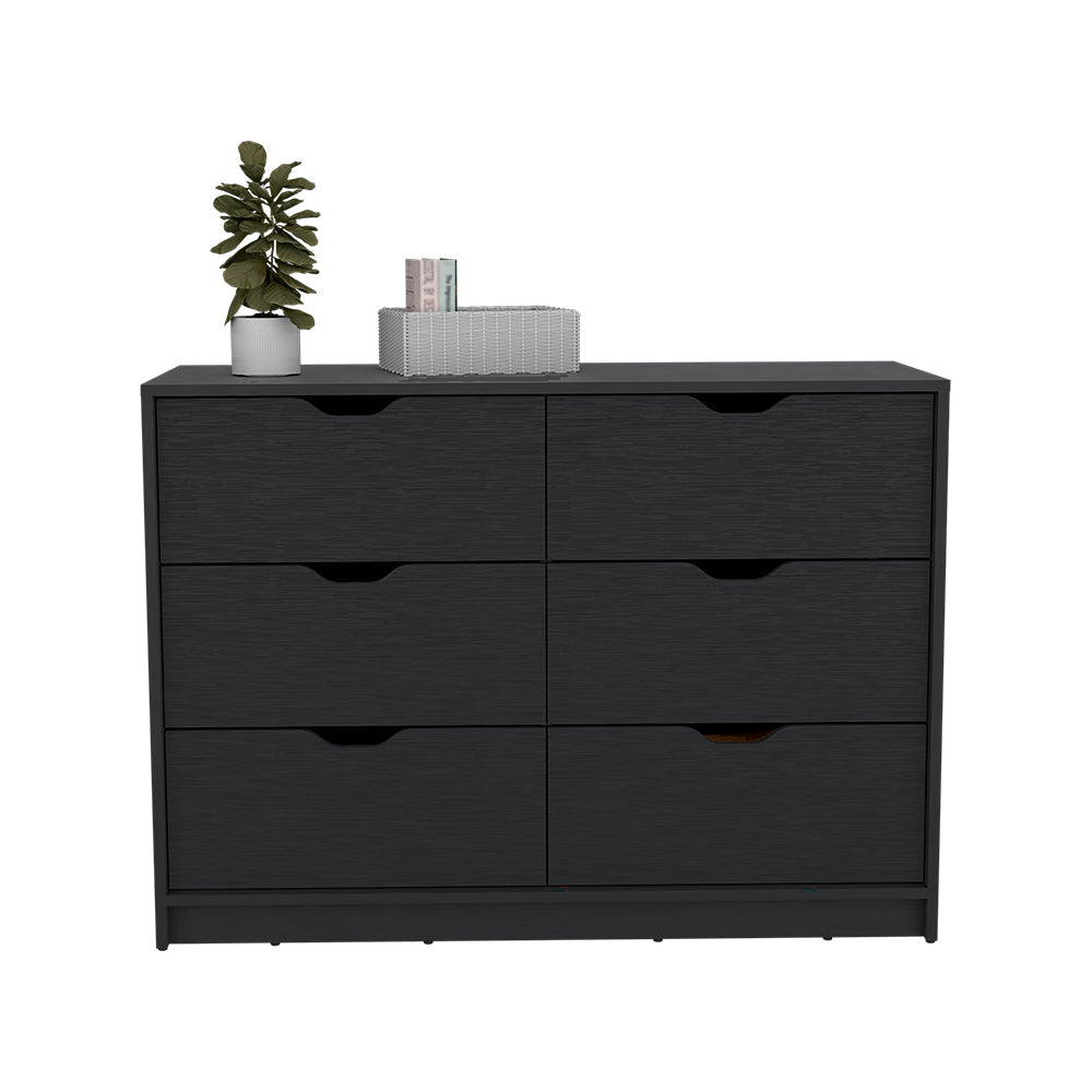 Dresser Curio, Four Drawers, Black Wengue Finish-3