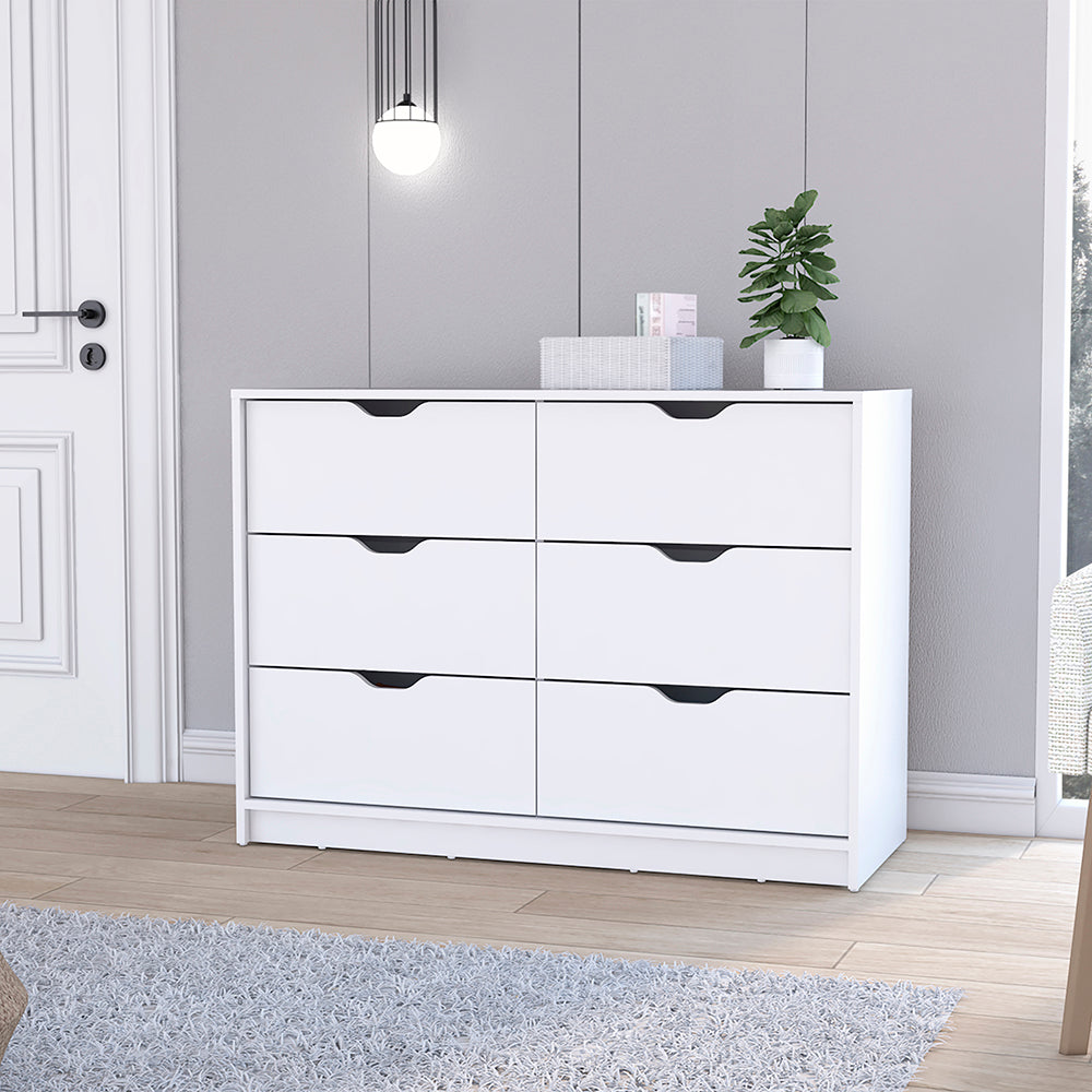 Dresser Curio, Four Drawers, White Finish-0