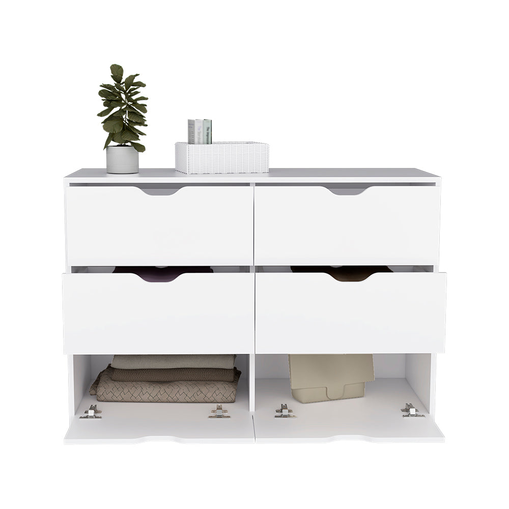 Dresser Curio, Four Drawers, White Finish-2