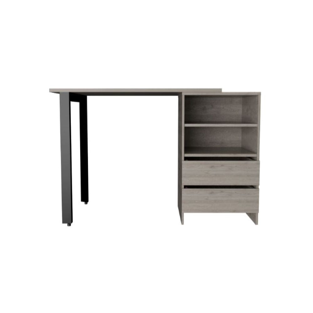 120 Writing Desk Cusco, Two Drawers, Light Gray Finish-3