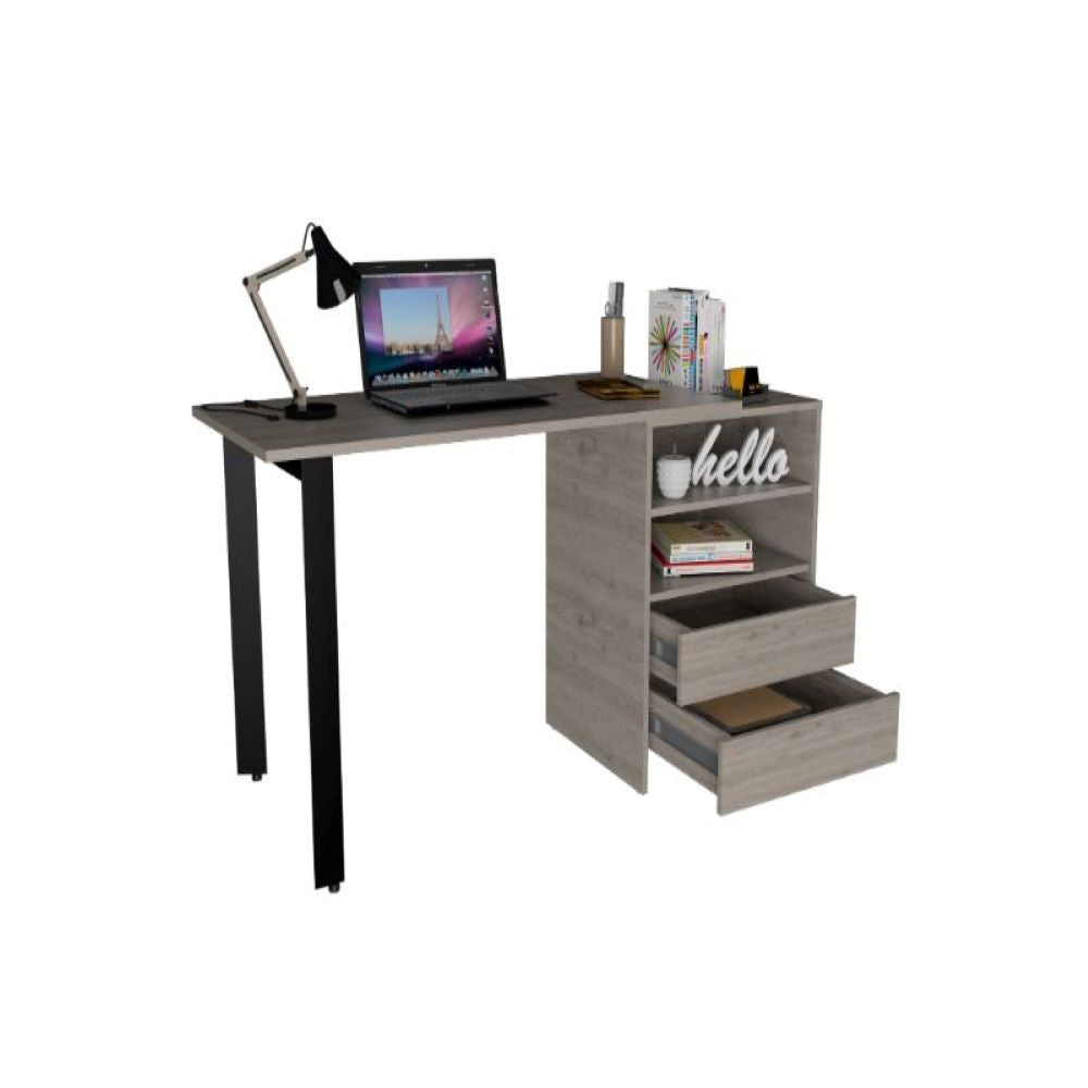 120 Writing Desk Cusco, Two Drawers, Light Gray Finish-4