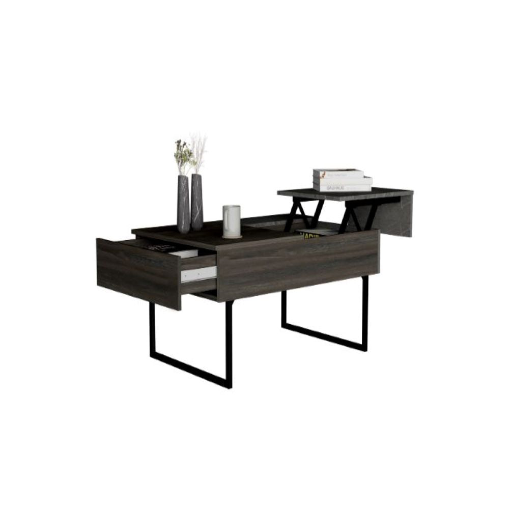 Lift Top Coffee Table 2 Dazza, One Drawer, Carbon Espresso / Onyx Finish-4