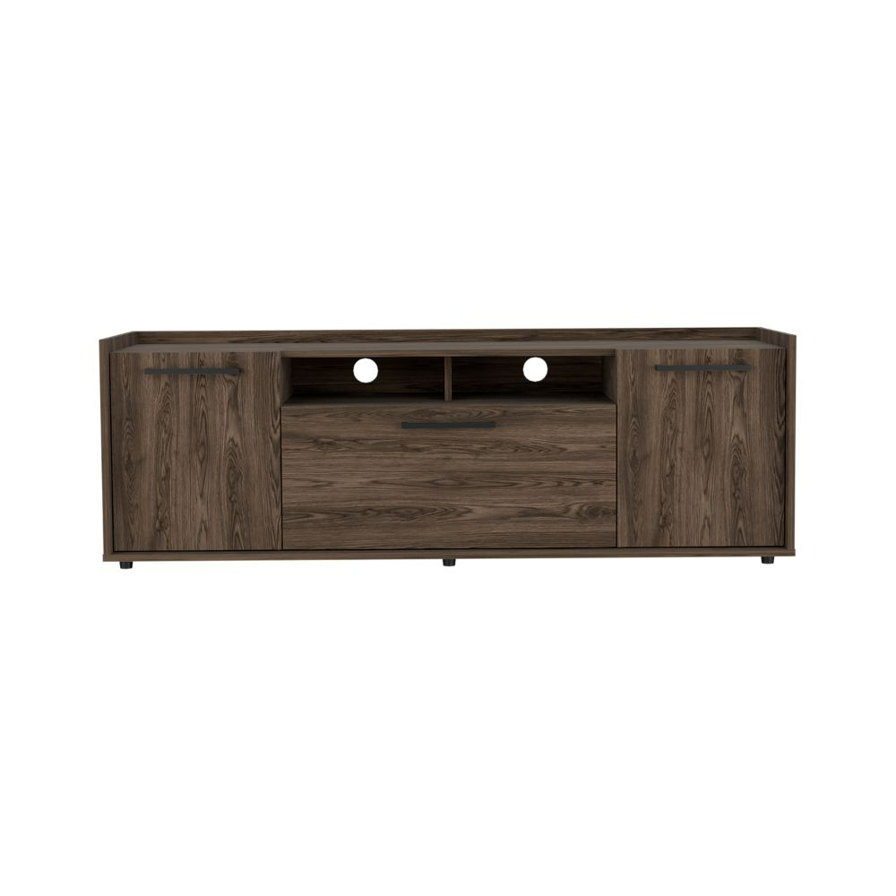 Tv Stand for TV´s up 55" Dext, One Cabinet, Double Door, Dark Walnut Finish-3