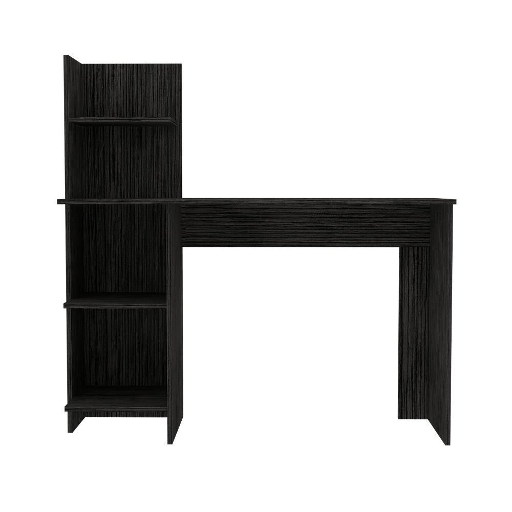 Desk Wichita, Four Shelves, Smokey Oak Finish-3