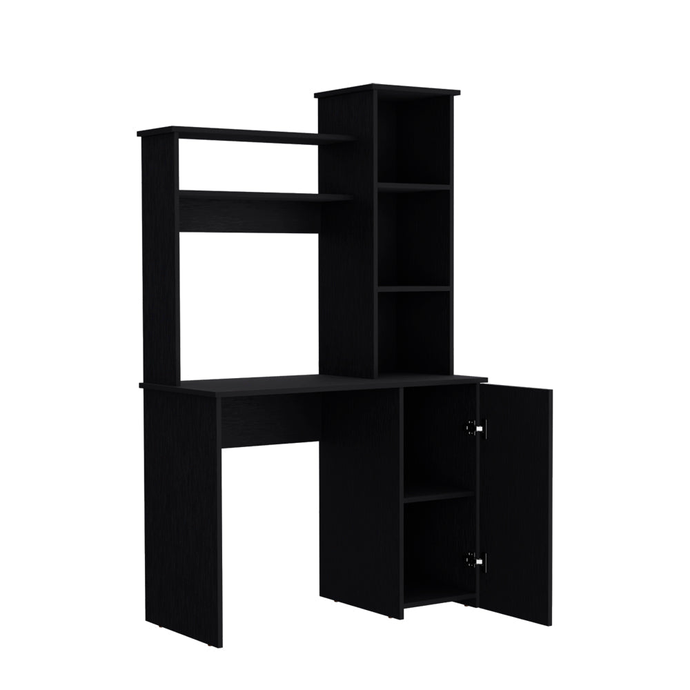 Computer Desk Dumas, Hutch, Multi Storage, Black Wengue Finish-4