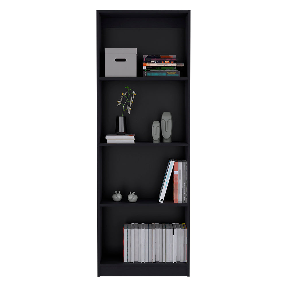 Bookcase Benzoni, Multi-Tier Storage Shelves, Black Wengue Finish-2