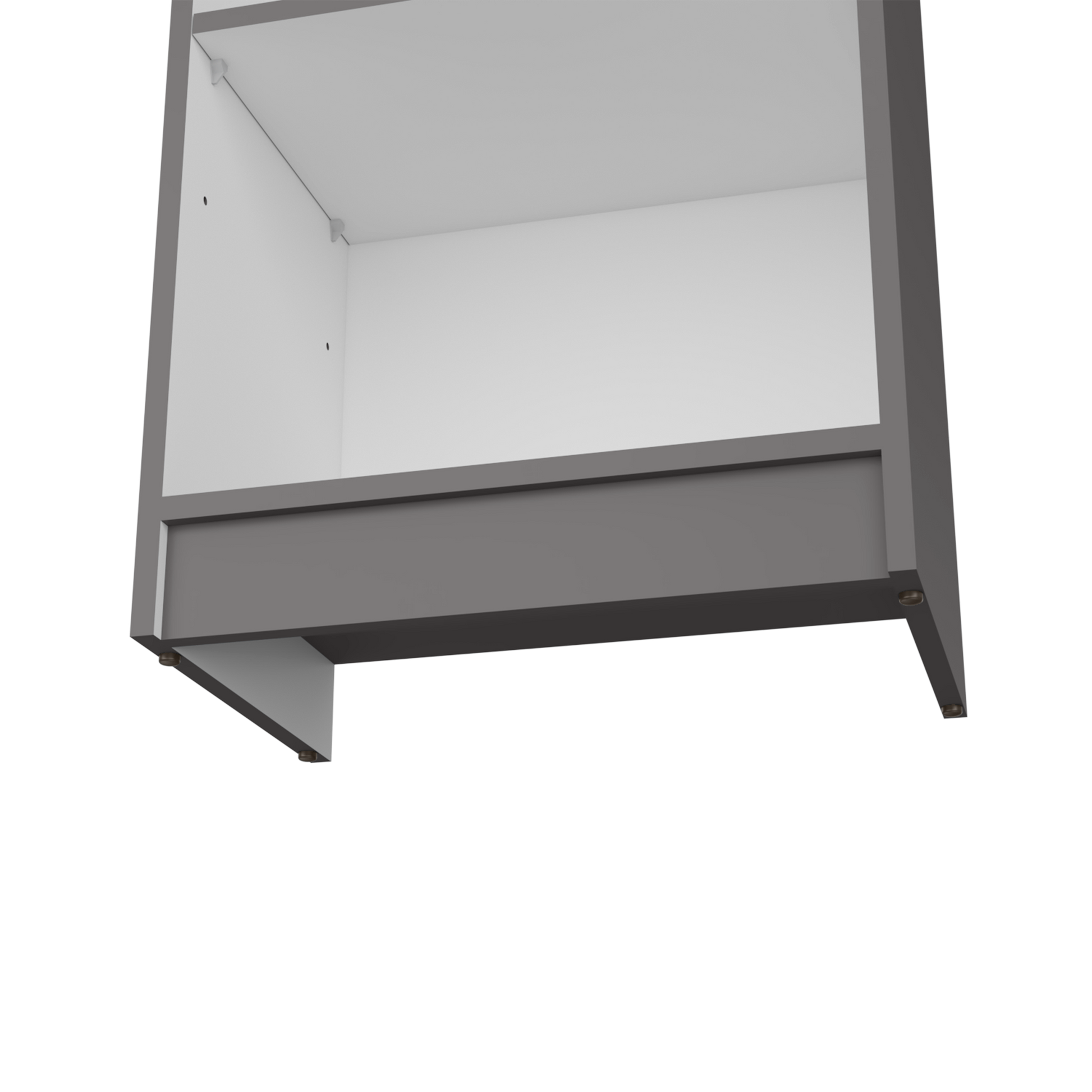 Bookcase XS Benzoni, Slim Design and Spacious Display, Matt Gray Finish-2