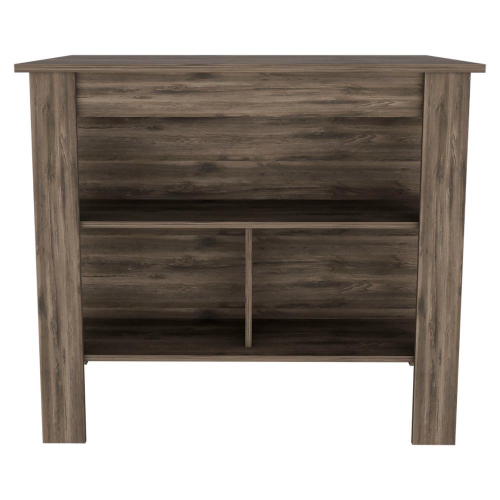 Kitchen Island Dozza, Three Shelves, Dark Brown Finish-3