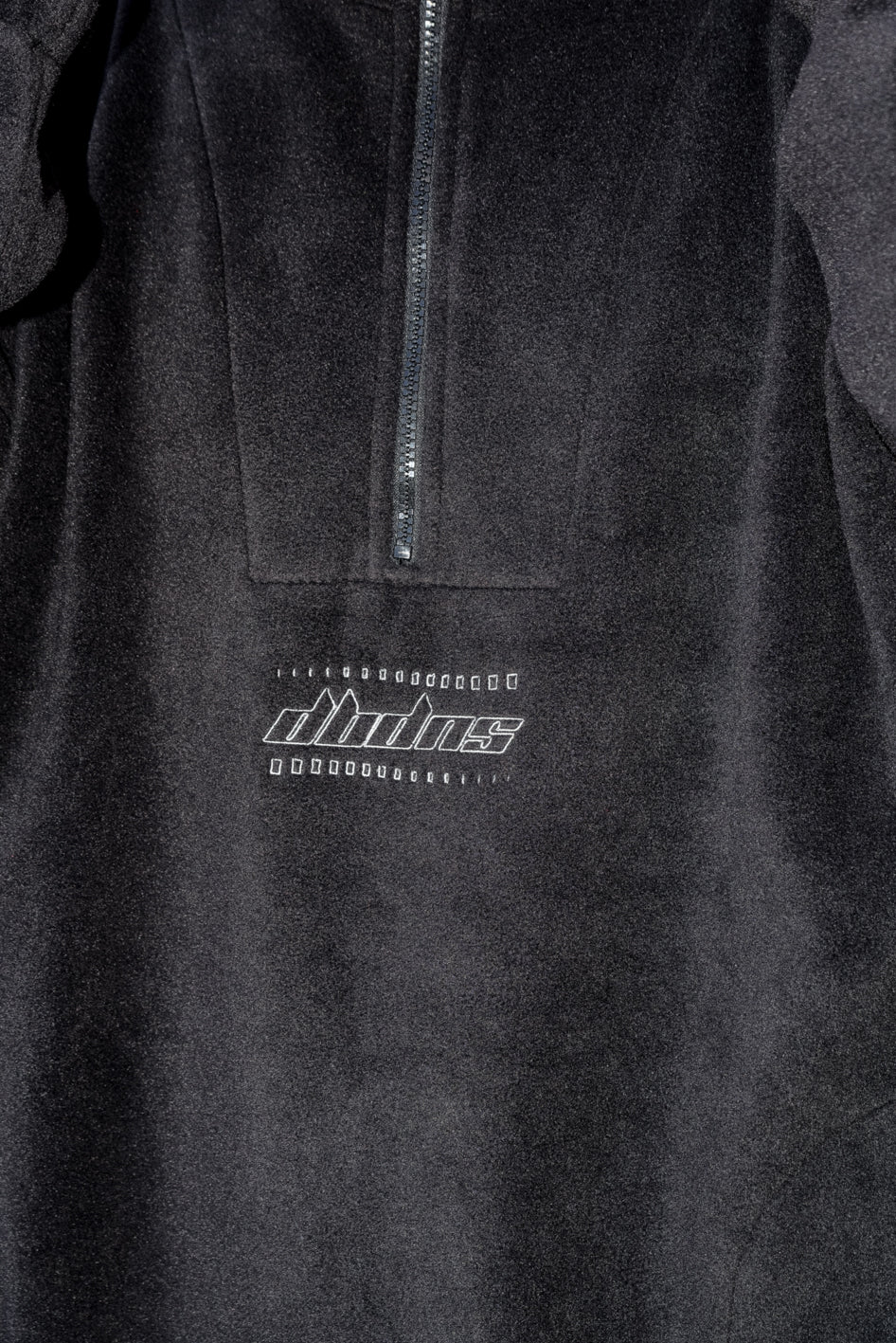 Fleece in Black with DBDNS Futuristic Logo Embroidery-2