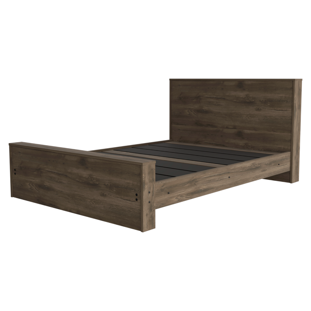 Full Size Bed Base Forum, Frame, Dark Brown Finish-2