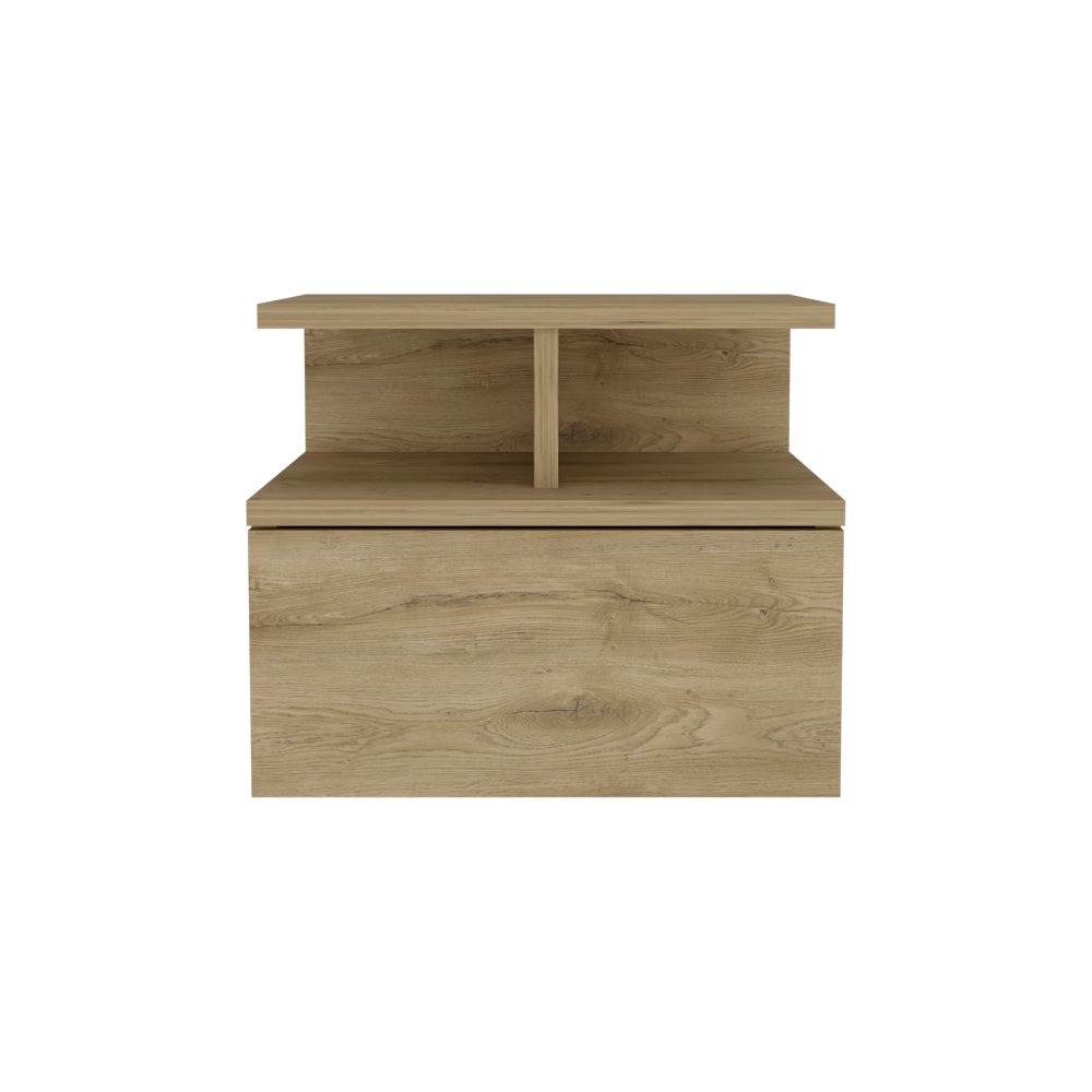 Floating Nightstand Flopini, One Drawer, Macadamia Finish-2