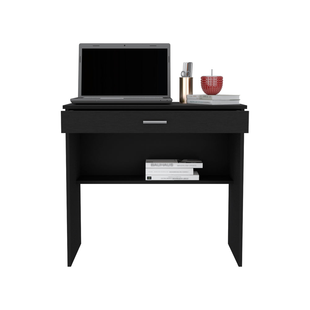 Desk Eden, One Open Shelf, One Drawer, Black Wengue Finish-4