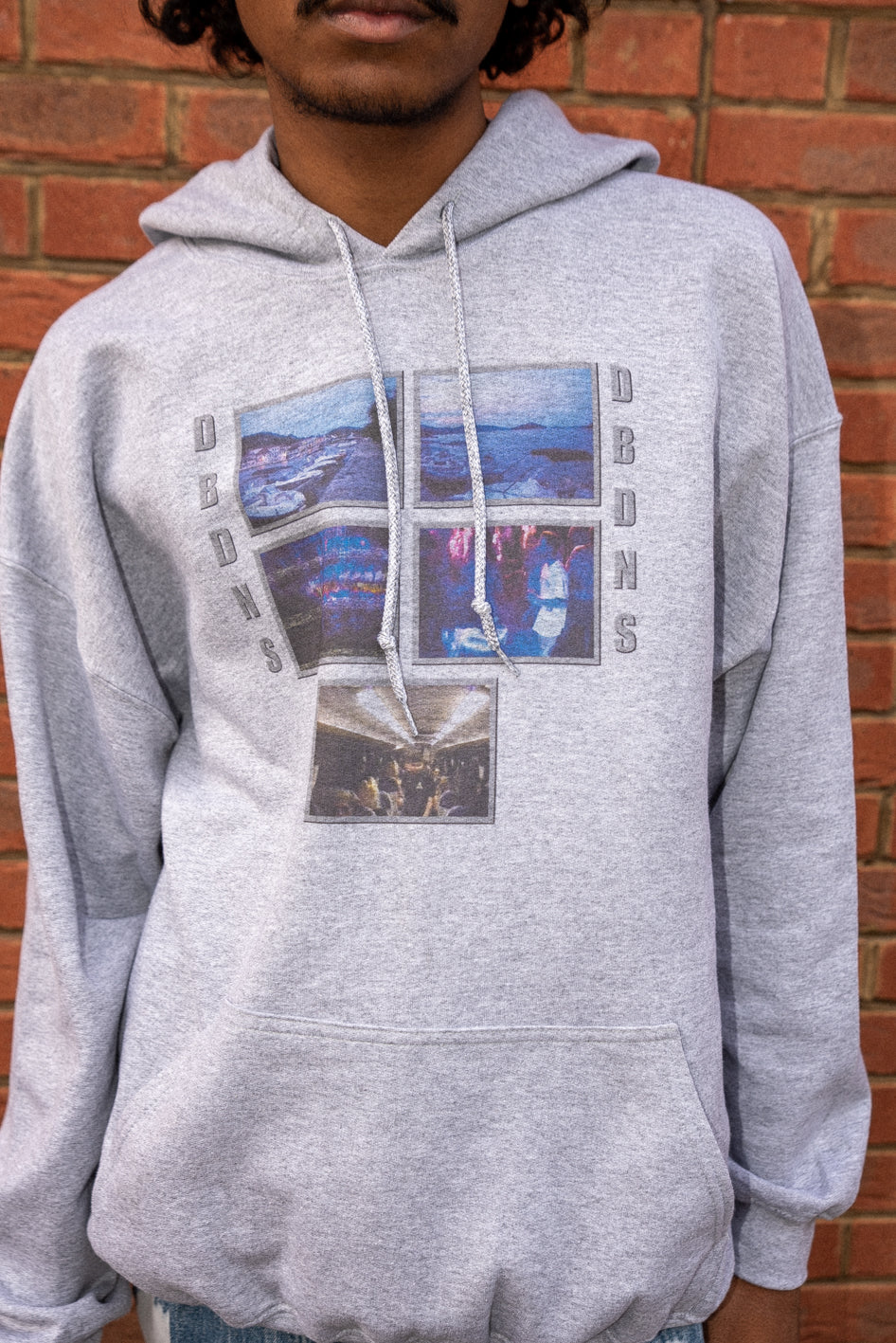 Hoodie in Sport Grey With Croatia Festival Print-2