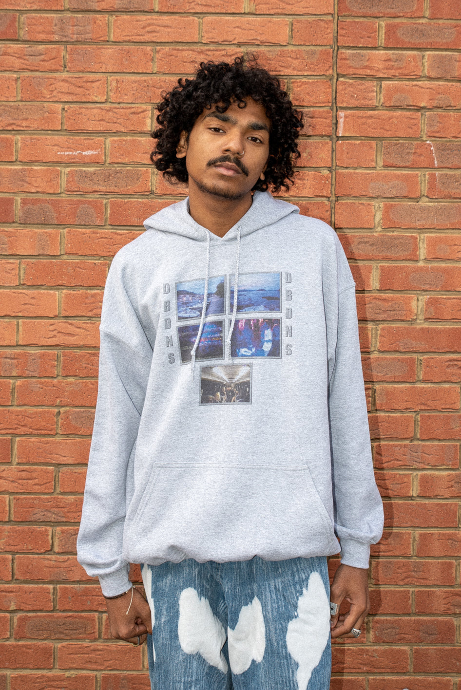 Hoodie in Sport Grey With Croatia Festival Print-1