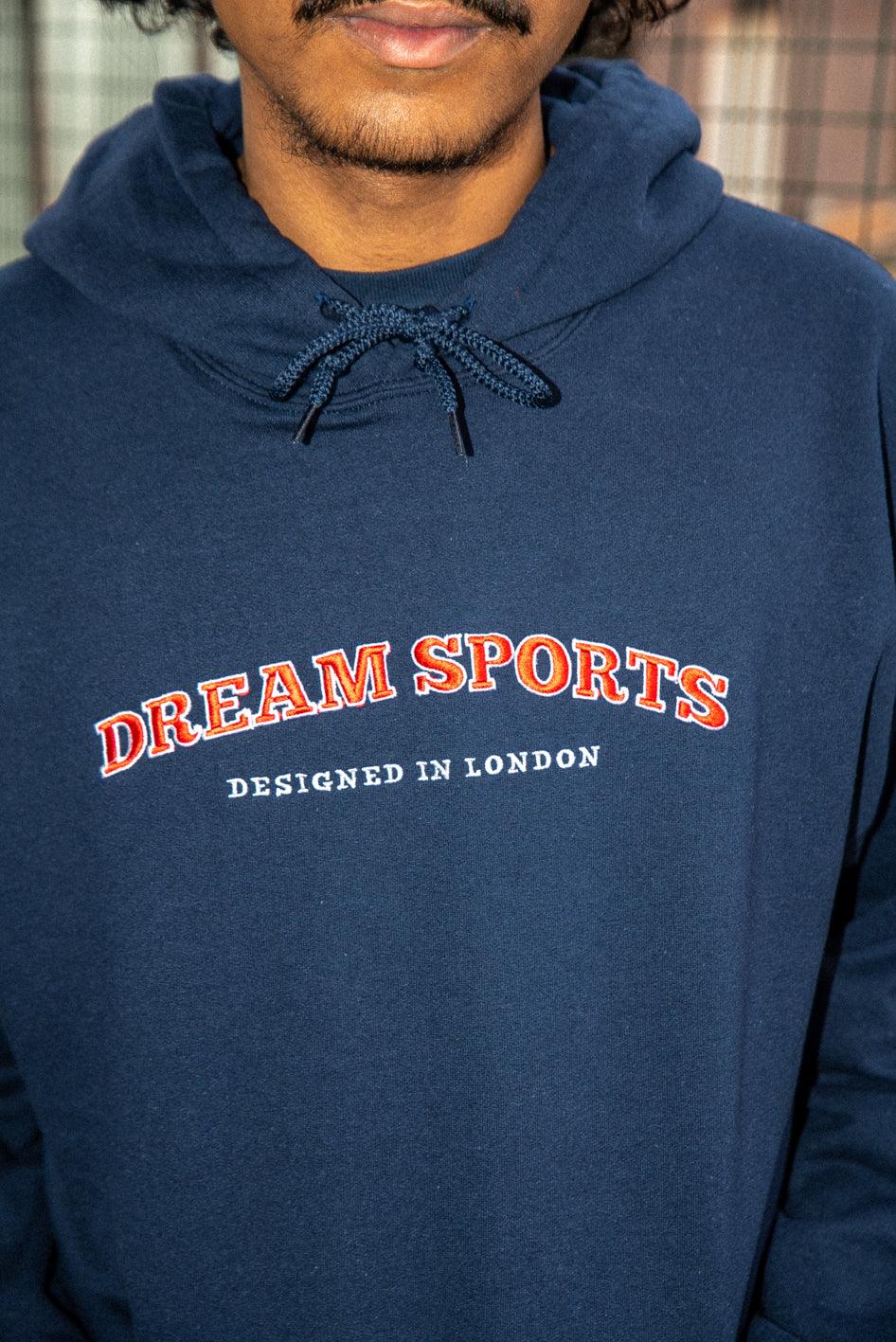 Hoodie in Navy with Dream Sports Embroidery-2