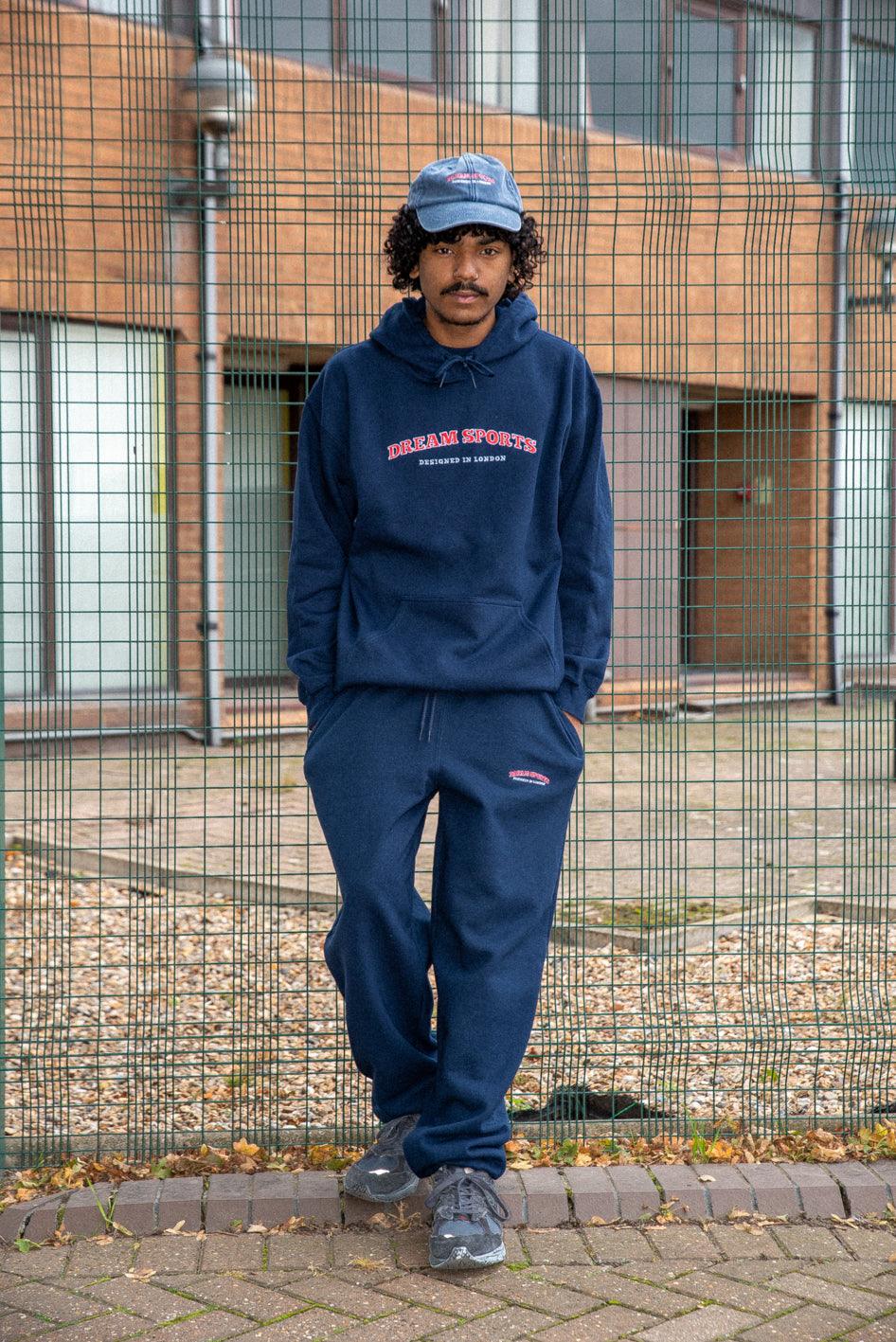 Hoodie in Navy with Dream Sports Embroidery-3