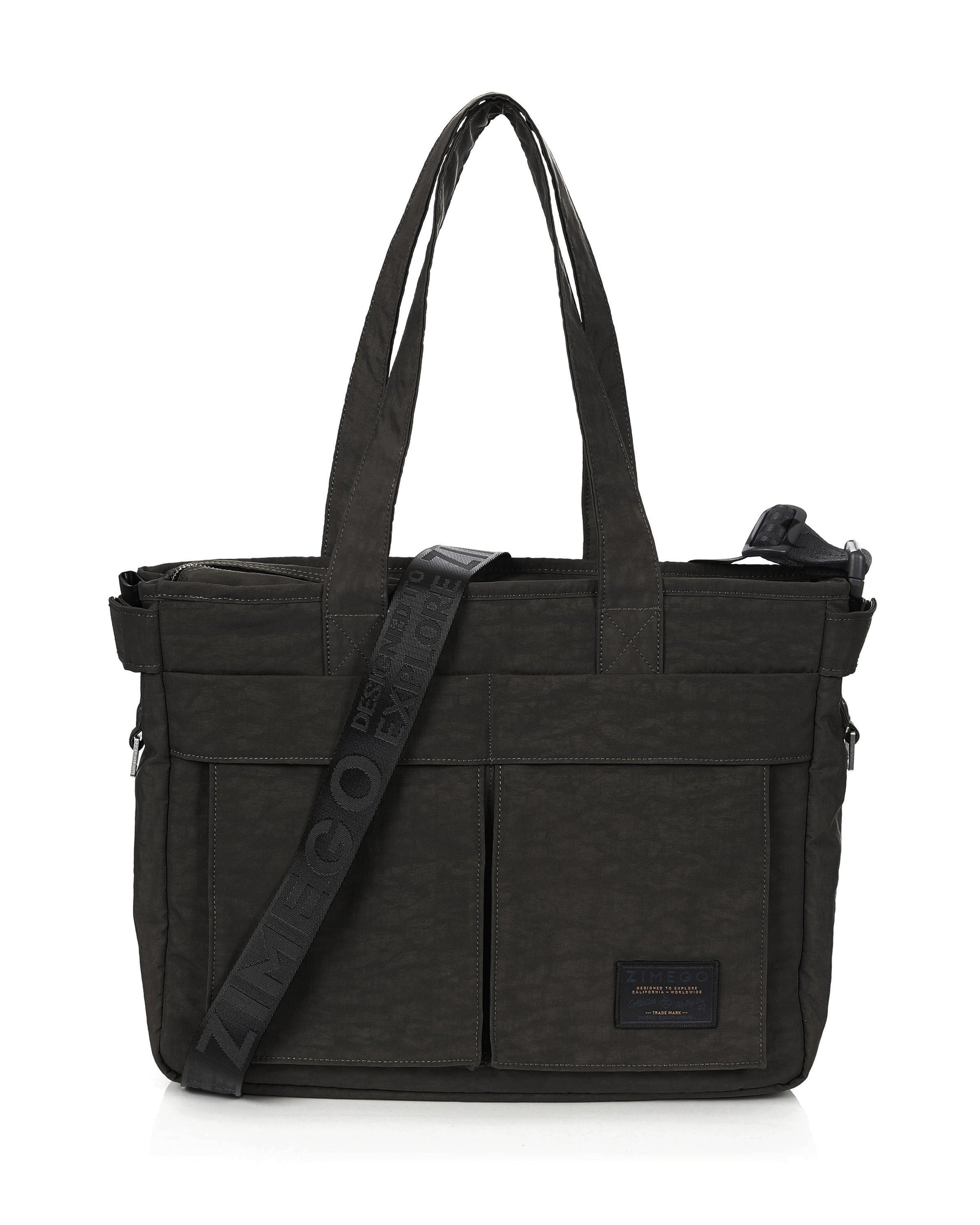 Zimego Unisex Double Pockets Laptop Tote - ZB102-1