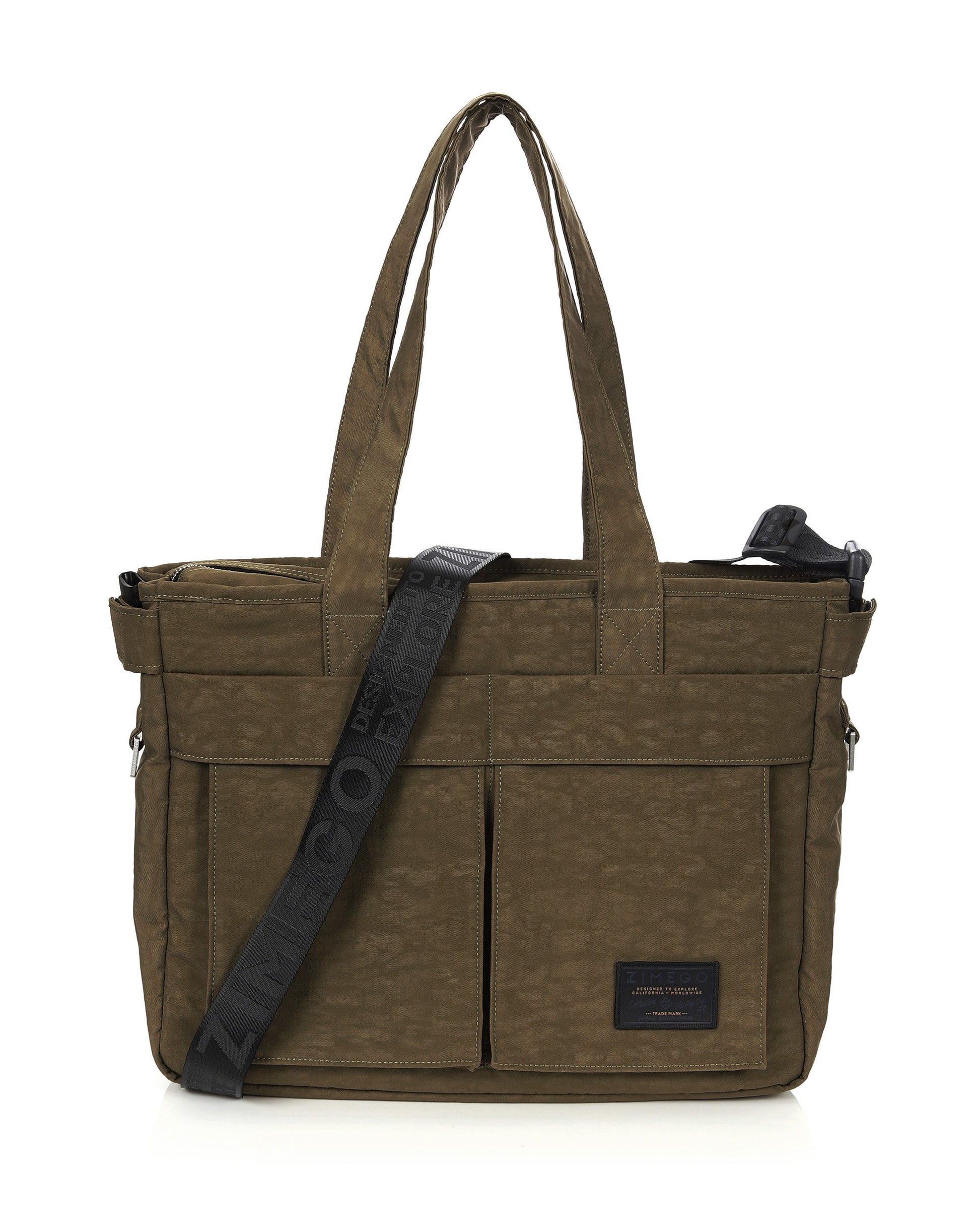 Zimego Unisex Double Pockets Laptop Tote - ZB102-0