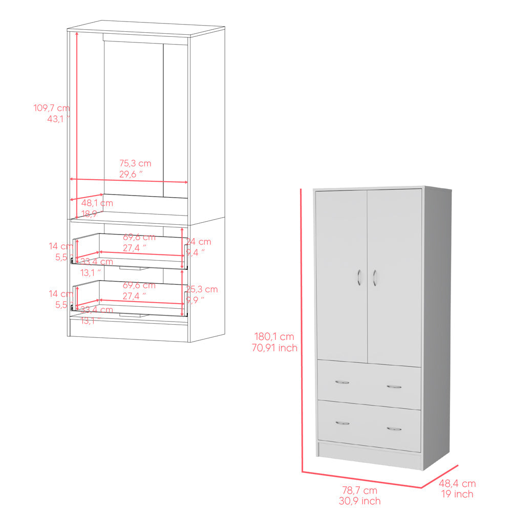 Armoire Edie, Bedroom, White-2