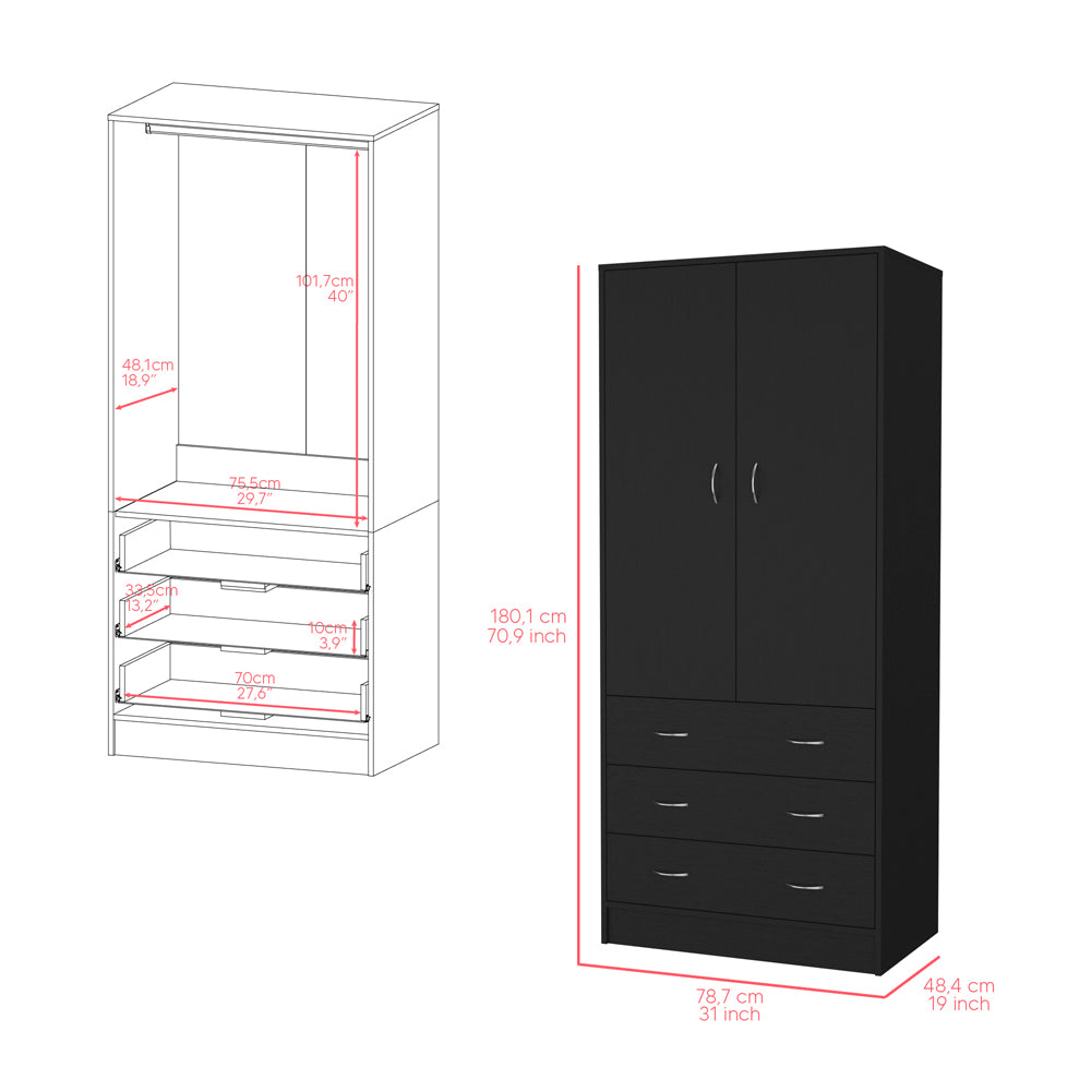 Armoire Ramey, Bedroom, Black-2