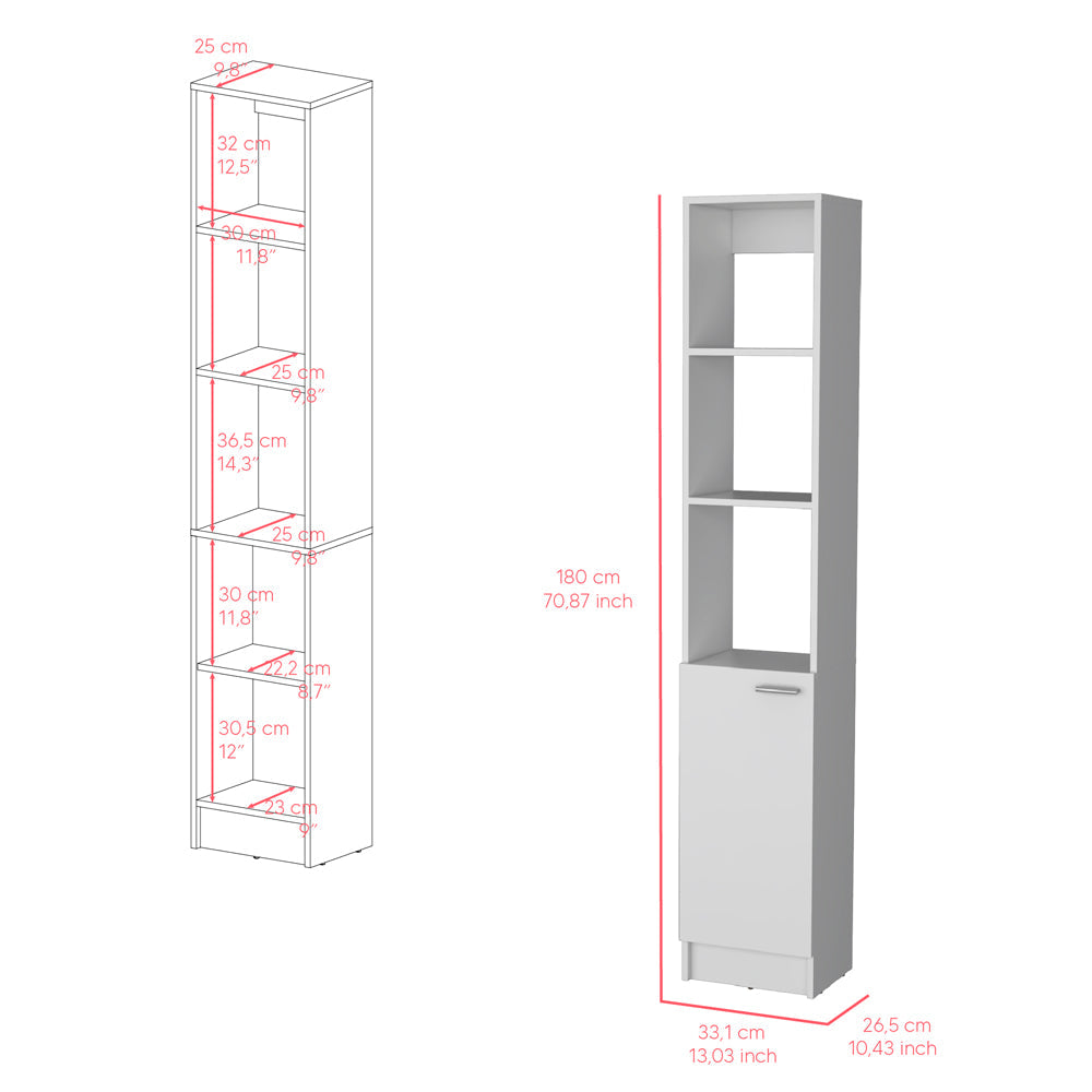 Linen Cabinet Marion, Bathroom, White-2