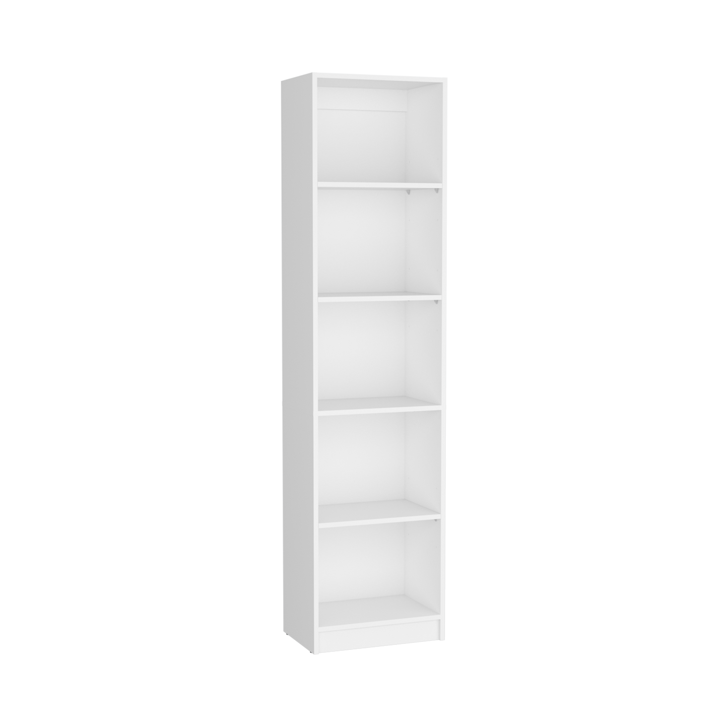 Bookcase XS Benzoni, Slim Design and Spacious Display, White Finish-3