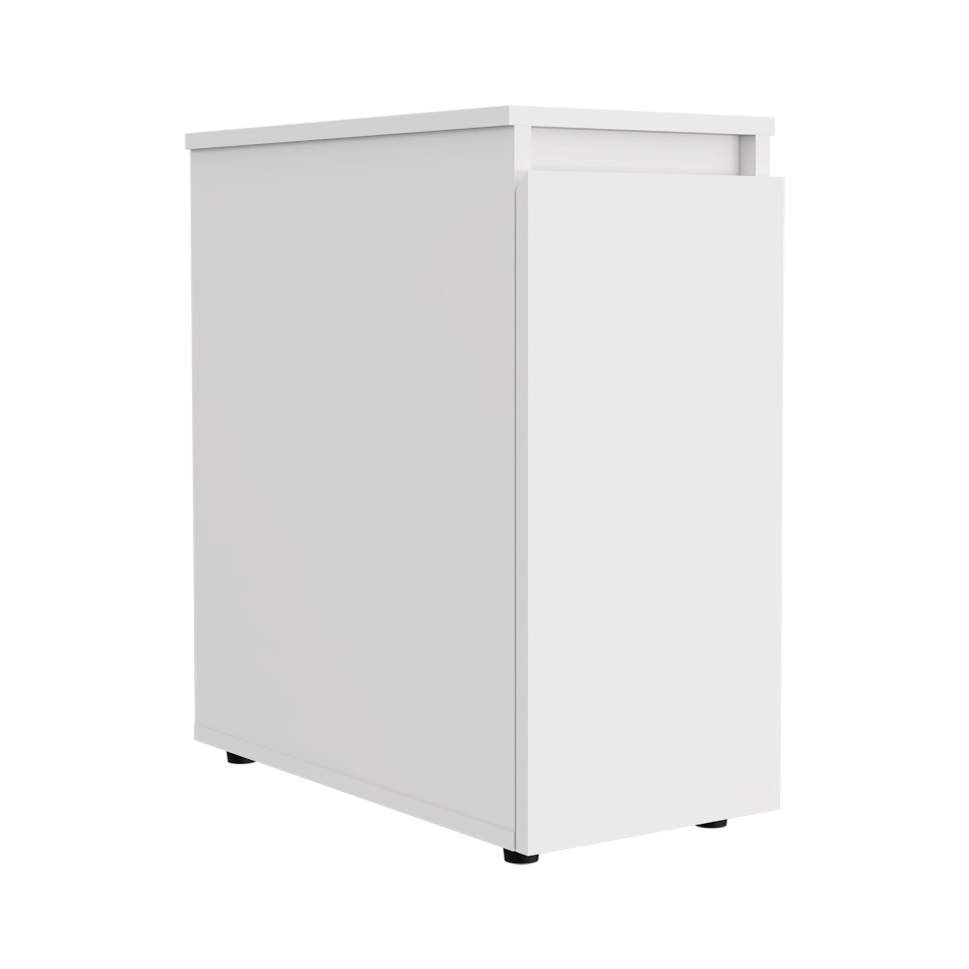 Bathroom Storage Cabinet Raplex, Liftable Top, One Drawer, White Finish-3