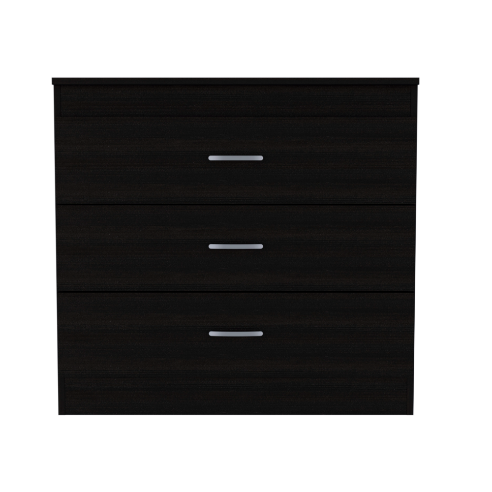 Three Drawer Dresser Lial, Superior Top, Metal Hardware, Black Wengue Finish-3