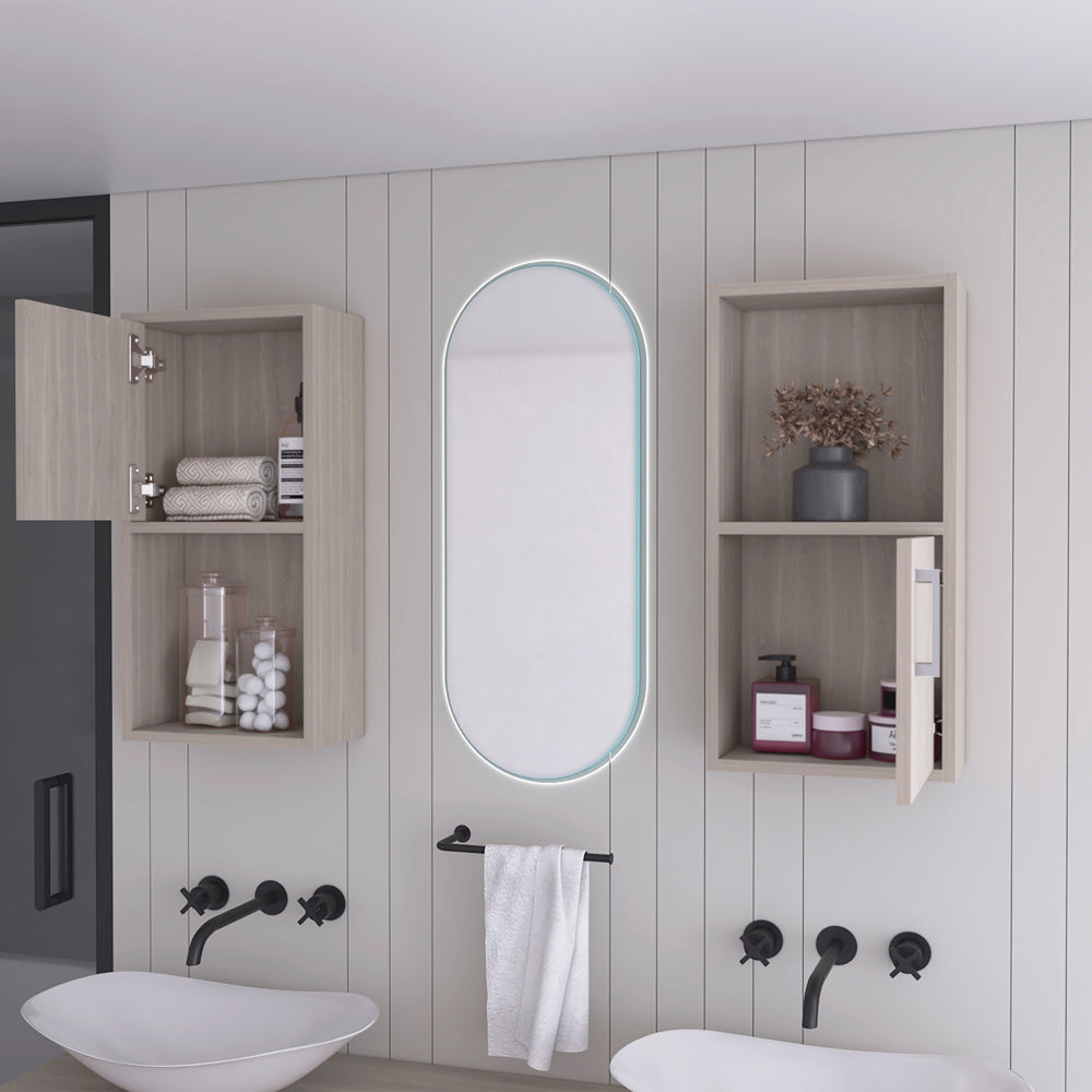 Medicine Cabinet Florence, Bathroom, White Oak-3