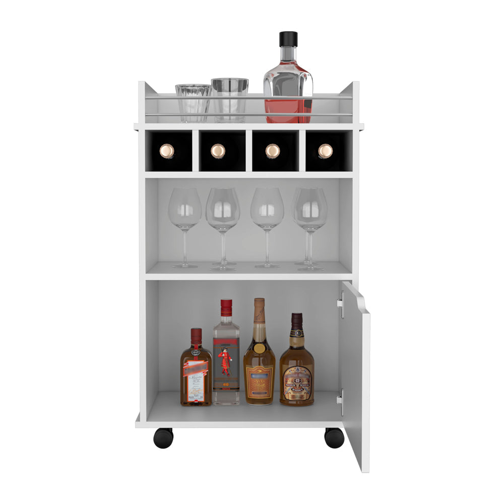 Bar Cart Kinsley, Living Room, White-4