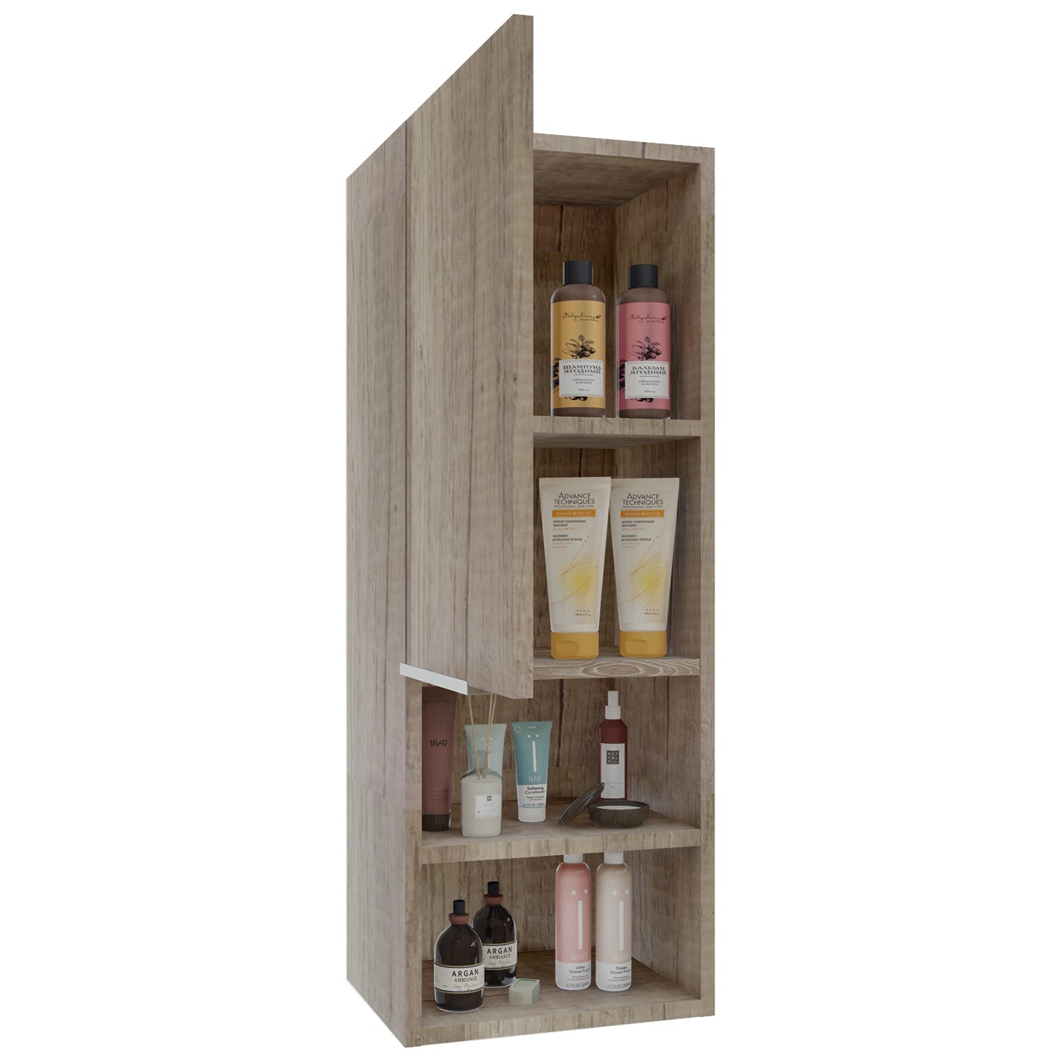 Medicine Cabinet Hazelton, Two Interior Shelves, Pine Finish-3