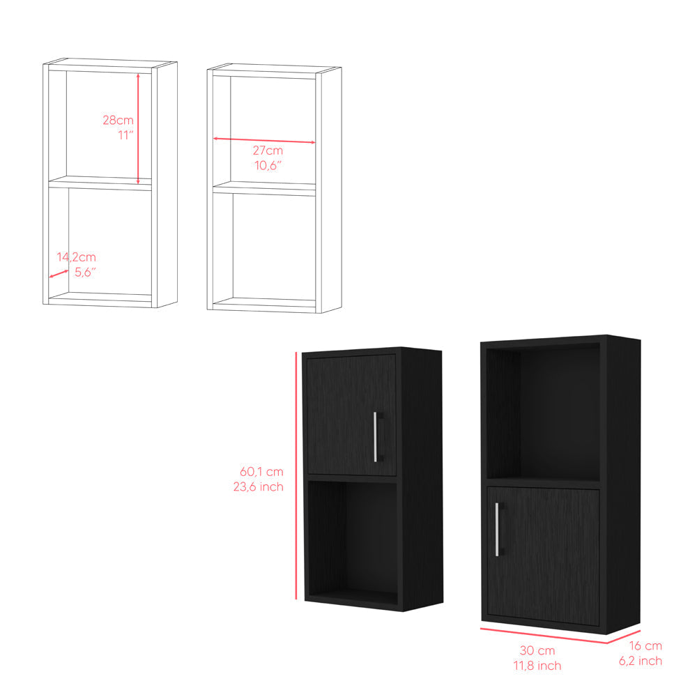 Medicine Cabinet Florence, Bathroom, Black-2